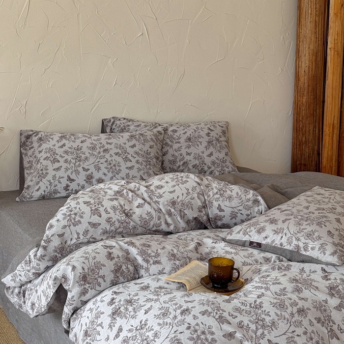 91家纺网 家纺一手货源 找家纺 于果 2025新款全棉纯棉色织提花四件套 如梦咖