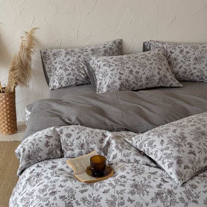 91家纺网 家纺一手货源 找家纺 于果 2025新款全棉纯棉色织提花四件套 如梦咖