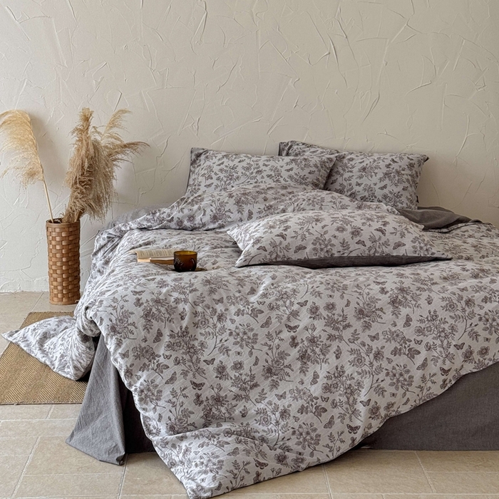 91家纺网 家纺一手货源 找家纺 于果 2025新款全棉纯棉色织提花四件套 如梦咖