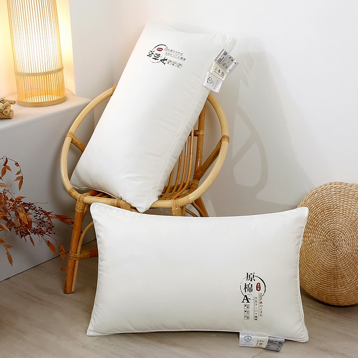 91家纺网 家纺一手货源 找家纺 永乐枕芯 2025新款A类抗菌防螨原棉双边大豆枕原棉枕芯 单边直角