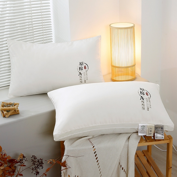 91家纺网 家纺一手货源 找家纺 永乐枕芯 2025新款A类抗菌防螨原棉双边大豆枕原棉枕芯 单边直角