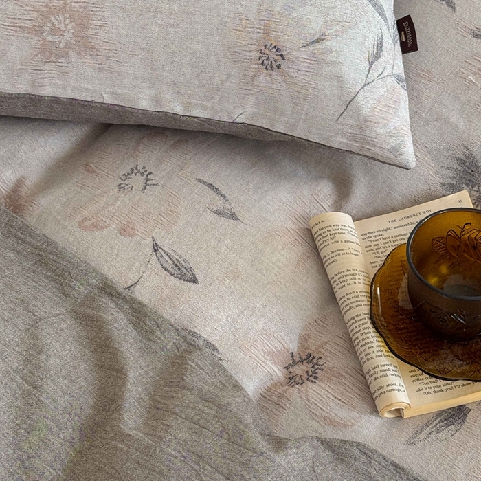 91家纺网 家纺一手货源 找家纺 于果 2025新款全棉纯棉色织提花四件套 水墨江南