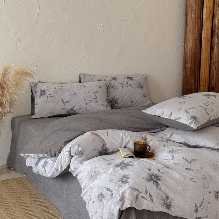 91家纺网 家纺一手货源 找家纺 于果 2025新款全棉纯棉色织提花四件套 水墨江南