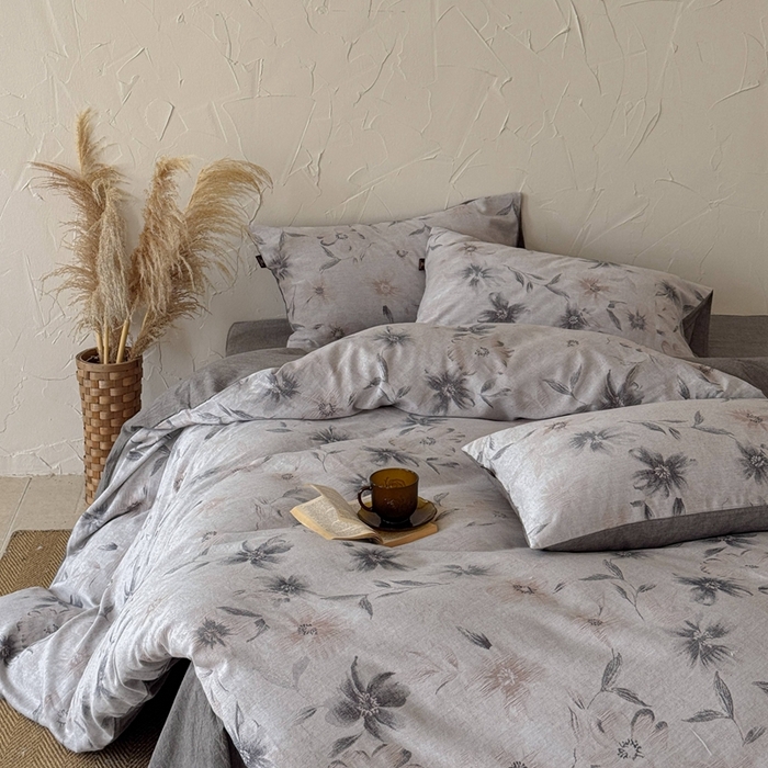 91家纺网 家纺一手货源 找家纺 于果 2025新款全棉纯棉色织提花四件套 水墨江南