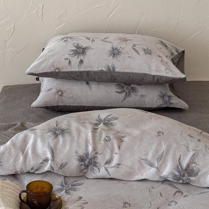 91家纺网 家纺一手货源 找家纺 于果 2025新款全棉纯棉色织提花四件套 水墨江南