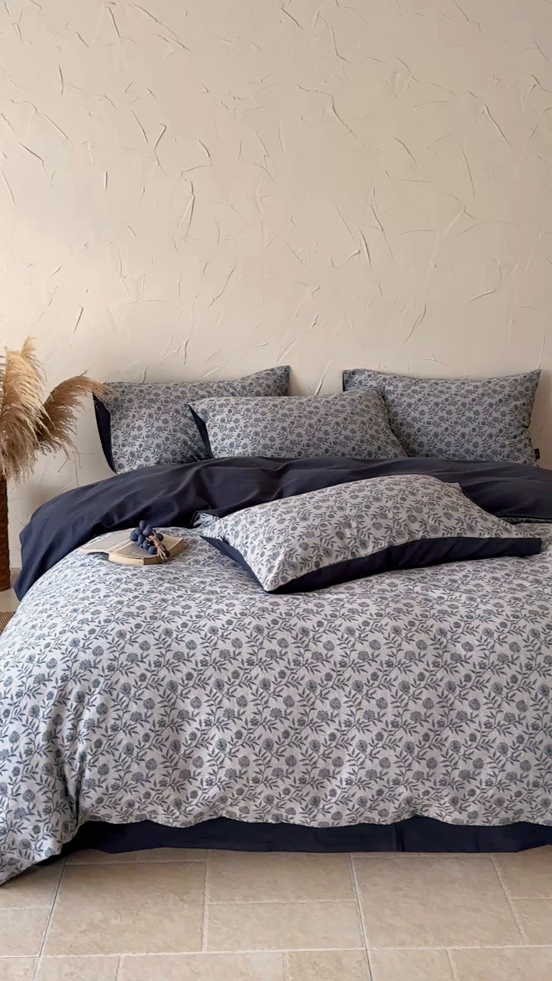 91家纺网 家纺一手货源 找家纺 于果 2025新款全棉纯棉色织提花四件套 夕颜