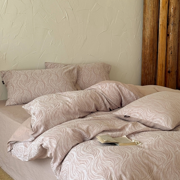 91家纺网 家纺一手货源 找家纺 于果 2025新款全棉纯棉色织提花四件套 寻意