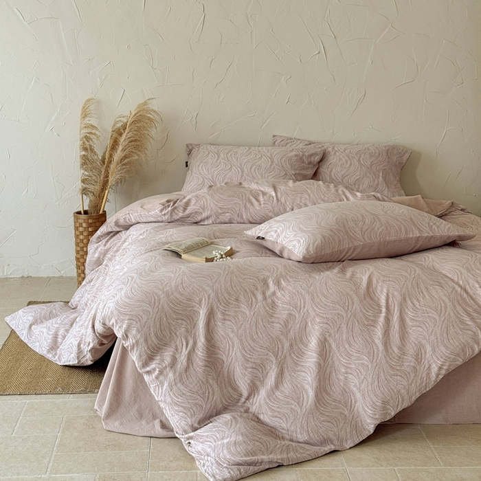 91家纺网 家纺一手货源 找家纺 于果 2025新款全棉纯棉色织提花四件套 寻意