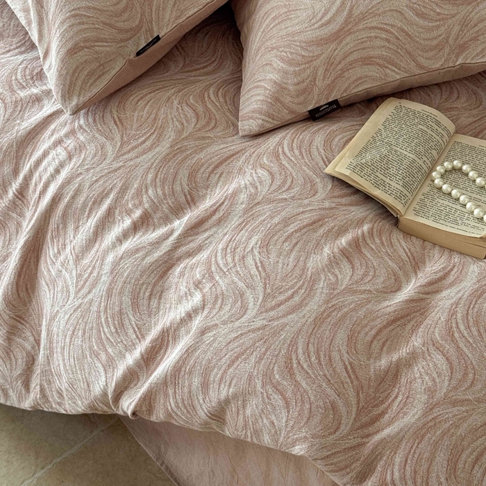 91家纺网 家纺一手货源 找家纺 于果 2025新款全棉纯棉色织提花四件套 寻意