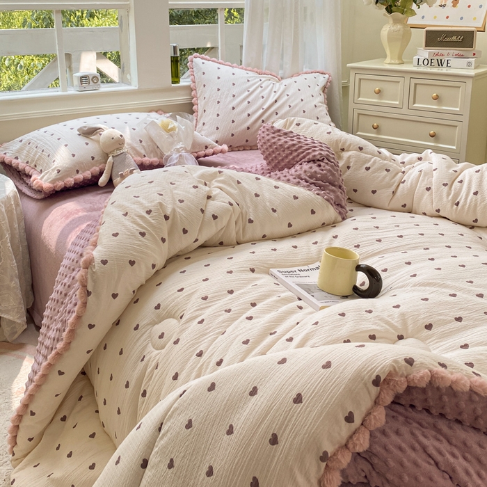 91家纺网 家纺一手货源 找家纺 （总）米乐被业 2025新款毛球豆豆被小清新被子被芯