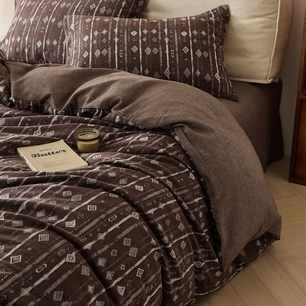 91家纺网 家纺一手货源 找家纺 （总）原研家居 2025新款32支棉麻毛巾绣系列四件套