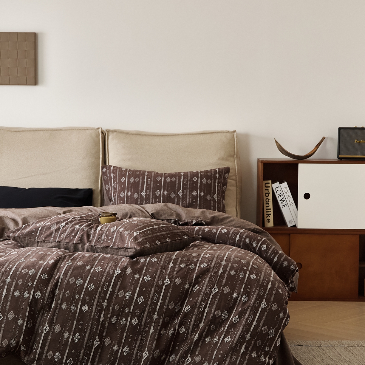 91家纺网 家纺一手货源 找家纺 （总）原研家居 2025新款棉麻色织提花系列四件套