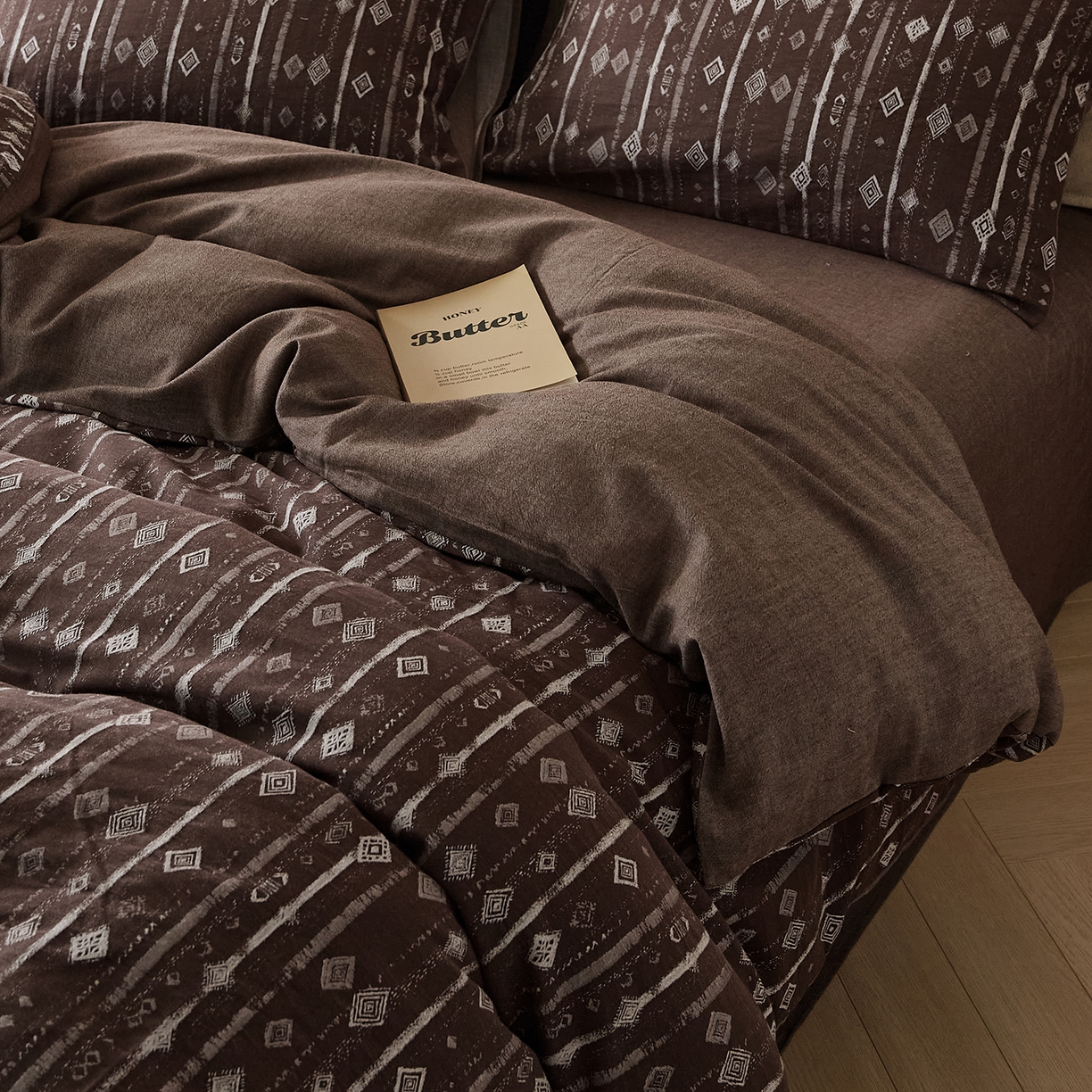 91家纺网 家纺一手货源 找家纺 （总）原研家居 2025新款棉麻色织提花系列四件套