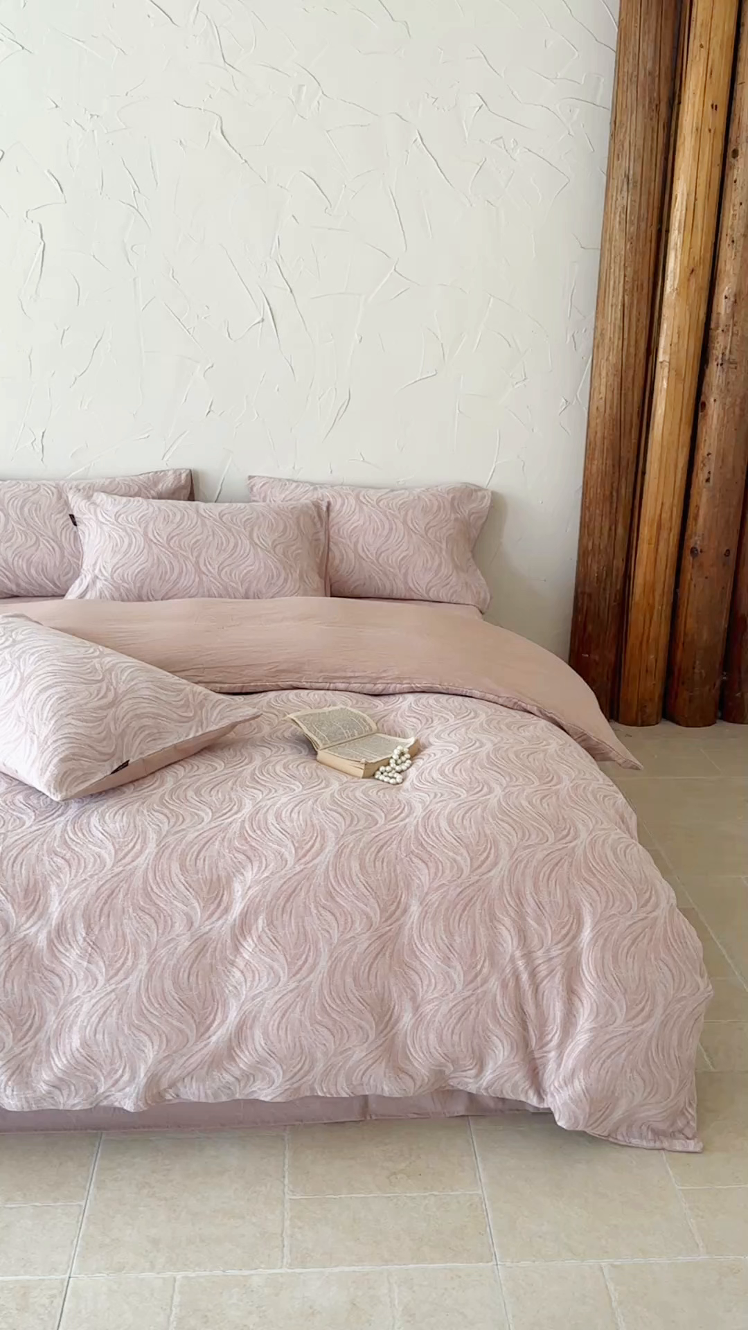 91家纺网 家纺一手货源 找家纺 于果 2025新款全棉纯棉色织提花四件套 寻意