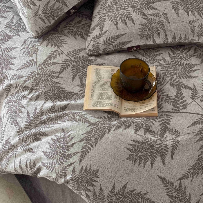 91家纺网 家纺一手货源 找家纺 于果 2025新款全棉纯棉色织提花四件套 叶影