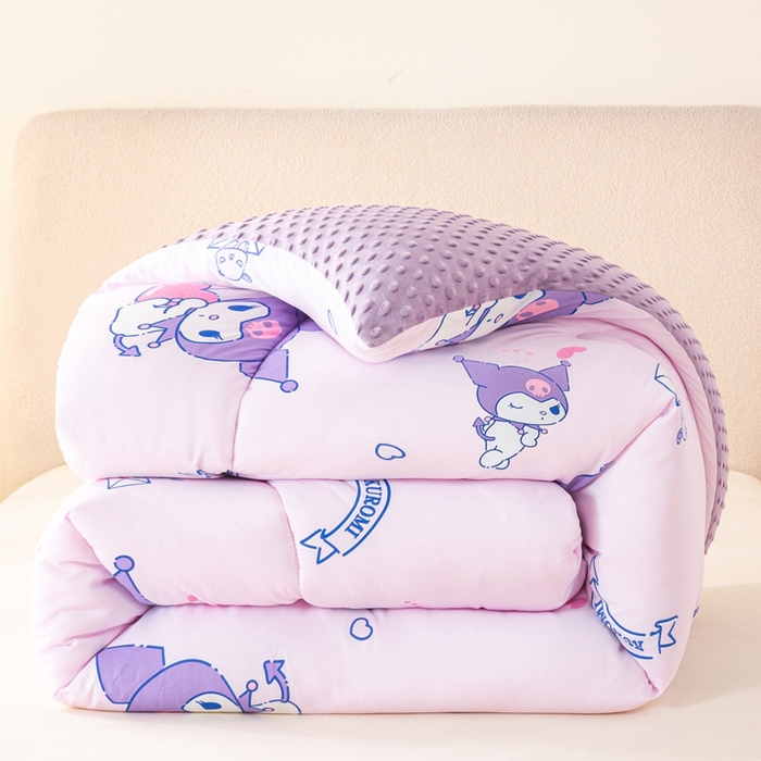 91家纺网 家纺一手货源 找家纺 （总）米乐被业 2025新款三丽鸥水洗棉豆豆被被子被芯冬被