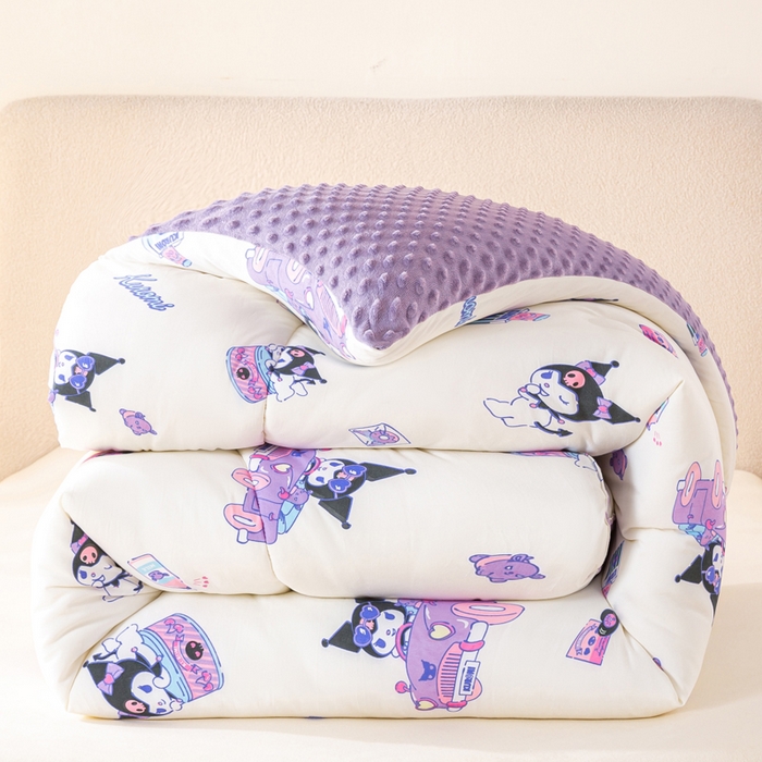 91家纺网 家纺一手货源 找家纺 （总）米乐被业 2025新款三丽鸥水洗棉豆豆被被子被芯冬被