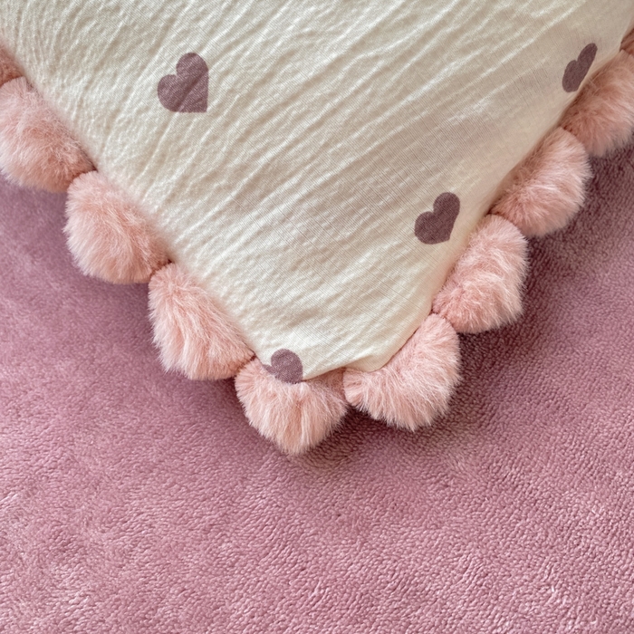 91家纺网 家纺一手货源 找家纺 米乐被业 2025新款毛球豆豆被小清新被子被芯 爱心点点