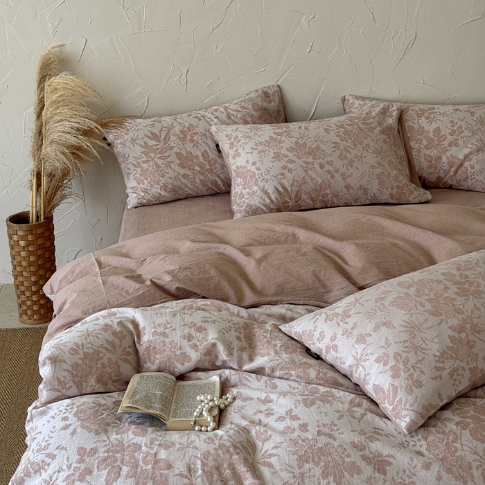 91家纺网 家纺一手货源 找家纺 于果 2025新款全棉纯棉色织提花四件套 忆秋风