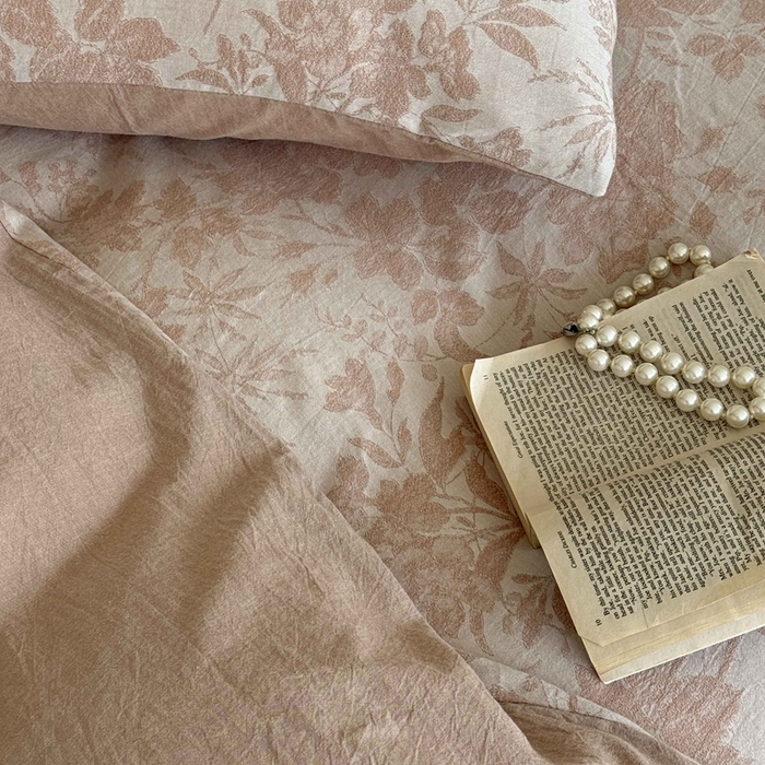 91家纺网 家纺一手货源 找家纺 于果 2025新款全棉纯棉色织提花四件套 忆秋风