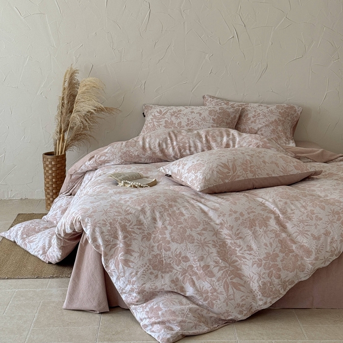 91家纺网 家纺一手货源 找家纺 于果 2025新款全棉纯棉色织提花四件套 忆秋风