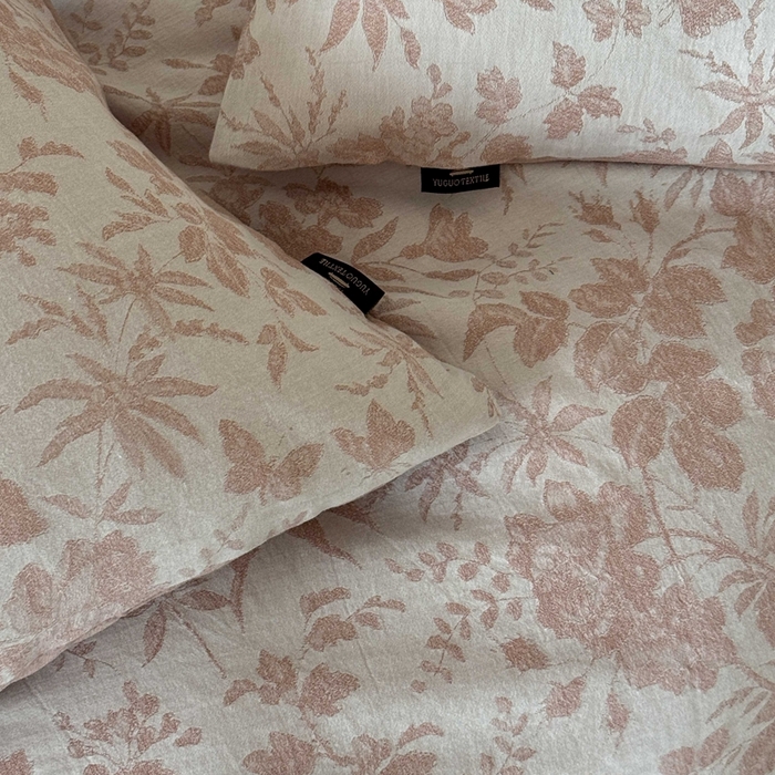 91家纺网 家纺一手货源 找家纺 于果 2025新款全棉纯棉色织提花四件套 忆秋风