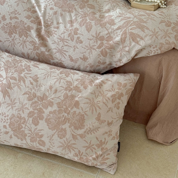 91家纺网 家纺一手货源 找家纺 于果 2025新款全棉纯棉色织提花四件套 忆秋风