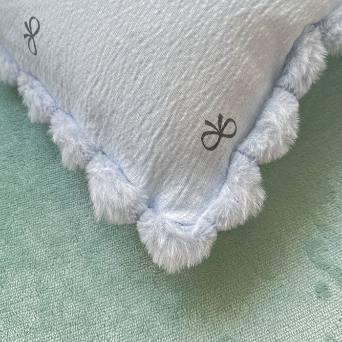 91家纺网 家纺一手货源 找家纺 米乐被业 2025新款毛球豆豆被小清新被子被芯 韩系蝴蝶结