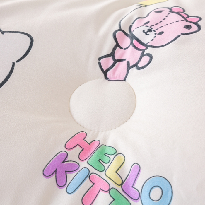 91家纺网 家纺一手货源 找家纺 米乐被业 2025新款三丽鸥水洗棉豆豆被被子被芯冬被 可爱KT猫