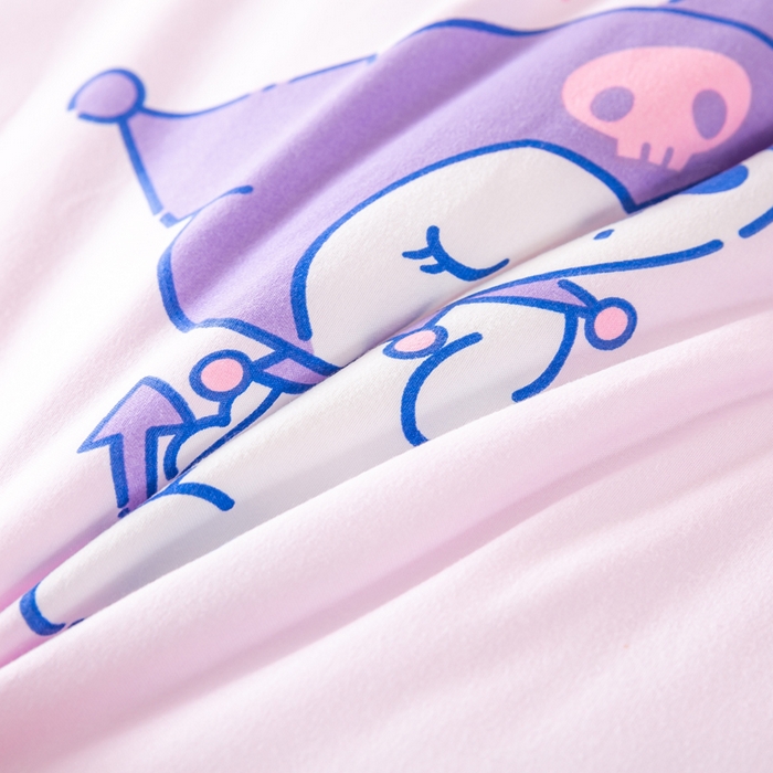 91家纺网 家纺一手货源 找家纺 米乐被业 2025新款三丽鸥水洗棉豆豆被被子被芯冬被 库洛米之心