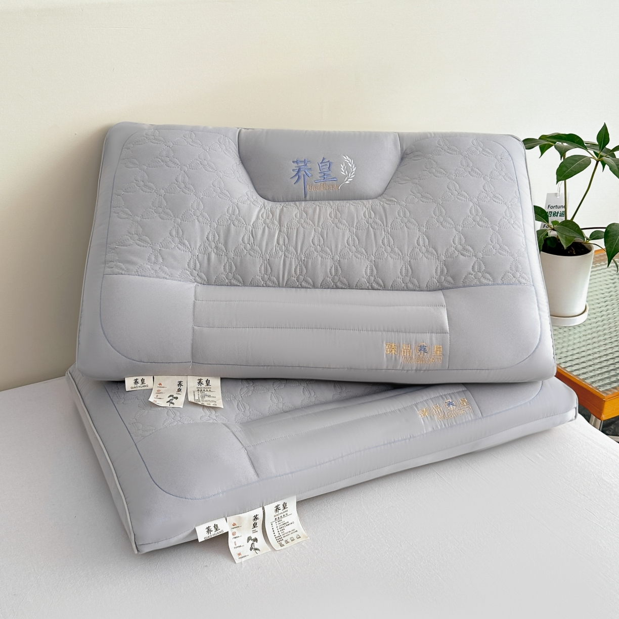 91家纺网 家纺一手货源 找家纺 永乐枕芯 2025新款亲肤荞皇枕头枕芯 灰色