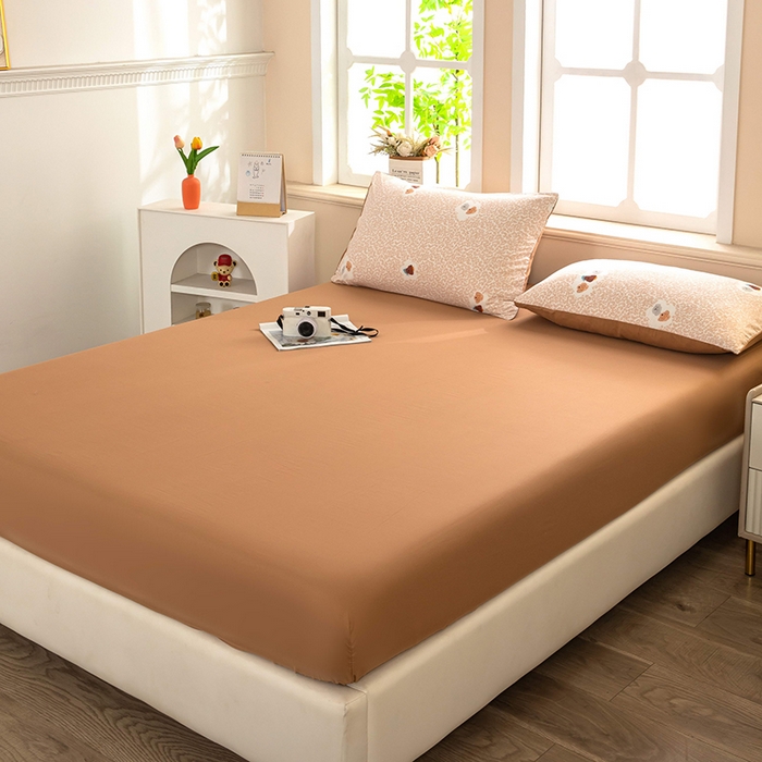 91家纺网 家纺一手货源 找家纺 梦莱家纺 2025新款水洗棉印花单品床笠 皇冠萌犬