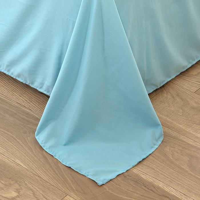 91家纺网 家纺一手货源 找家纺 梦莱家纺 2025新款水洗棉印花单品床笠 蓝玫格影