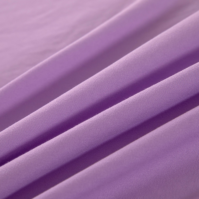 91家纺网 家纺一手货源 找家纺 梦莱家纺 2025新款水洗棉印花单品床笠 幻彩小熊-紫