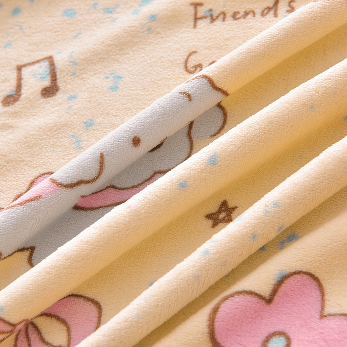 91家纺网 家纺一手货源 找家纺 鑫喜莱家纺 2025新款加厚牛奶绒卡通印花四件套 宠物日记