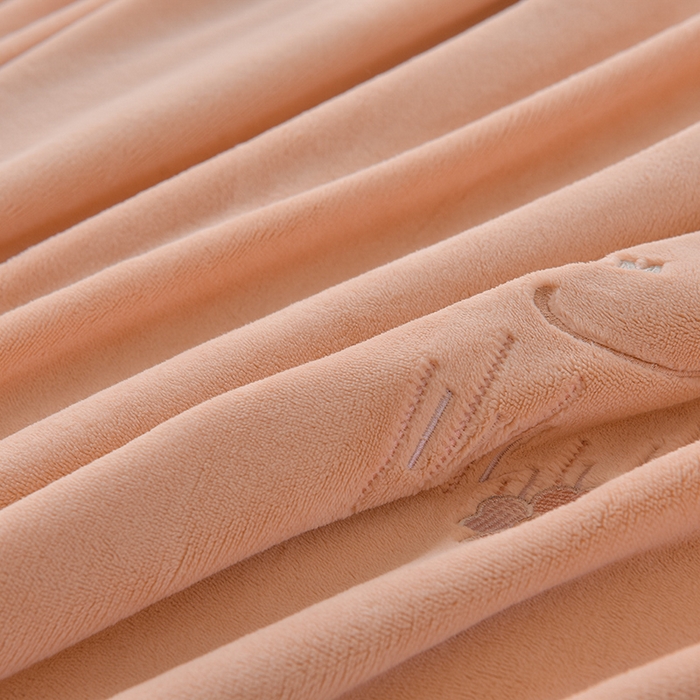 91家纺网 家纺一手货源 找家纺 鑫喜莱家纺 2025新款刺绣双层花边牛奶绒四件套（注意控价 标准尺寸156元，实际售价不得低于控价的价格) 清雅-暖玉