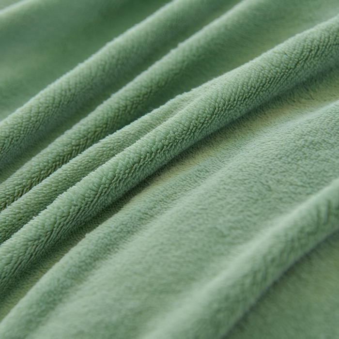 91家纺网 家纺一手货源 找家纺 鑫喜莱家纺 2025新款刺绣双层花边牛奶绒四件套（注意控价 标准尺寸156元，实际售价不得低于控价的价格) 清雅-云母绿