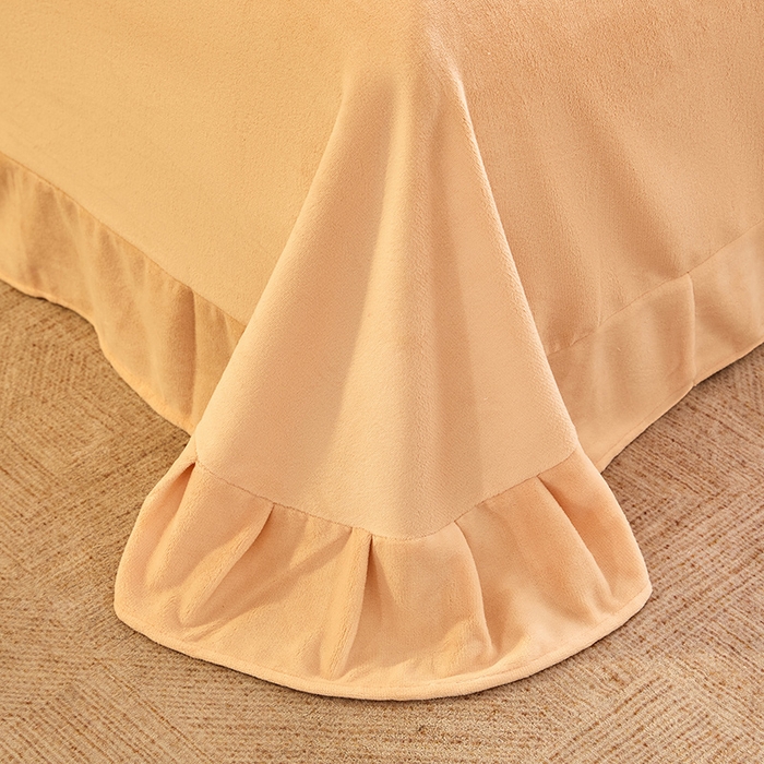 91家纺网 家纺一手货源 找家纺 卡初家居（原微来） 2025新款A类亲肤舒适秋冬波纹系列全消光雕花牛奶绒四件套（提供买家秀） 波纹-米咖