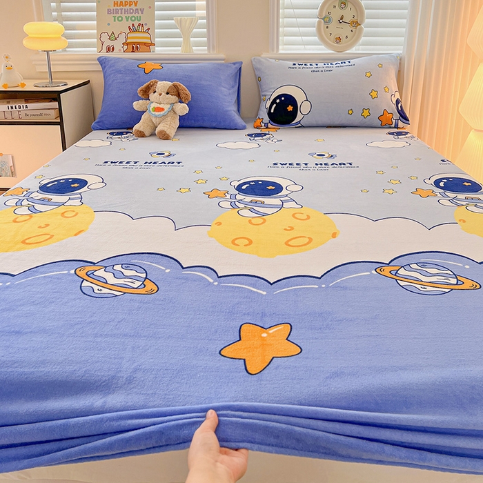 91家纺网 家纺一手货源 找家纺 （总）富馨莱2025年新款牛奶绒印花床笠