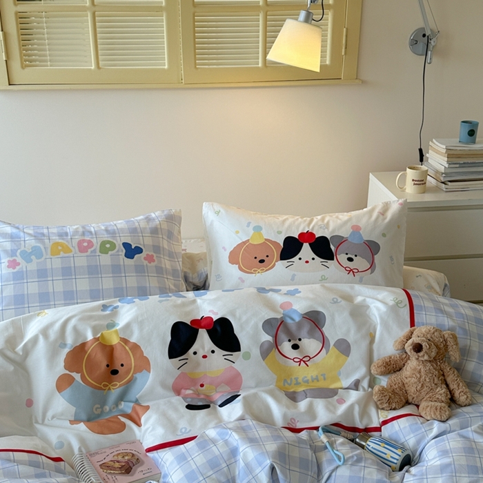 91家纺网 家纺一手货源 找家纺 寐居家纺 2025新款亲肤舒适全棉纯棉数码大阪印花四件套 小伙伴