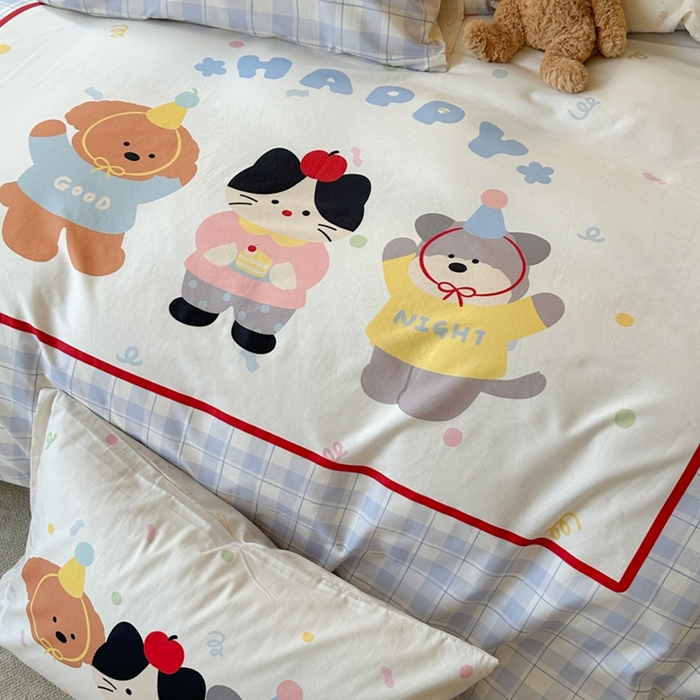 91家纺网 家纺一手货源 找家纺 寐居家纺 2025新款亲肤舒适全棉纯棉数码大阪印花四件套 小伙伴