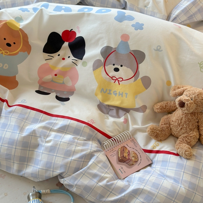 91家纺网 家纺一手货源 找家纺 寐居家纺 2025新款亲肤舒适全棉纯棉数码大阪印花四件套 小伙伴