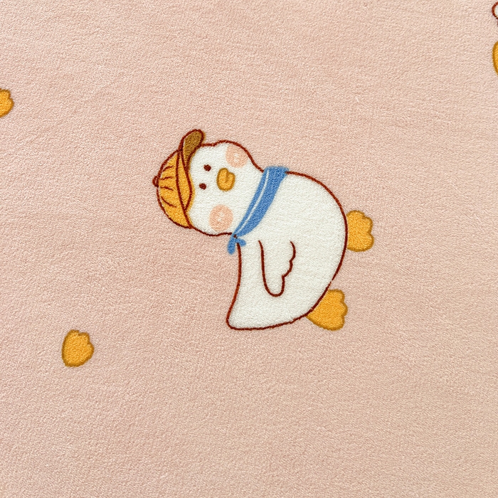 91家纺网 家纺一手货源 找家纺 富馨莱2025年新款牛奶绒印花床笠 小萌鸭