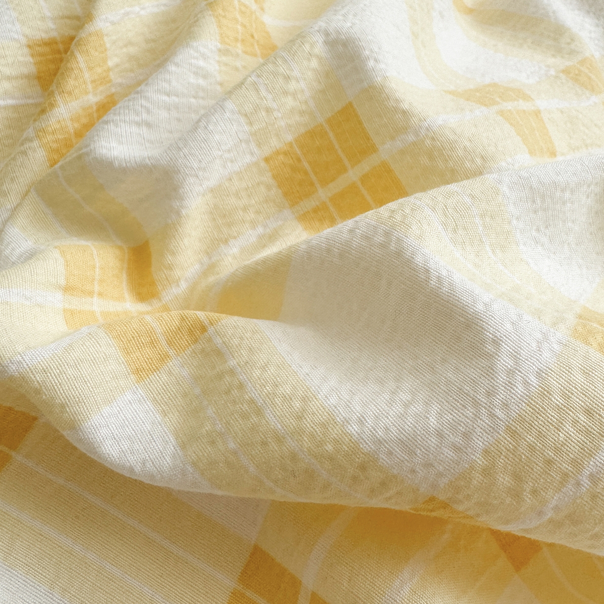 91家纺网 家纺一手货源 找家纺 罗亿家纺 2025新款云感双层纱学生季韩系泡泡棉四件套-米露（小红书推荐） 米露-海盐柠檬