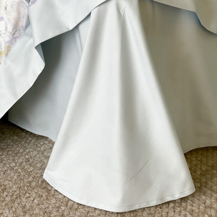 91家纺网 家纺一手货源 找家纺 云栖家居 2025全棉纯棉长绒棉纯棉A类50支数码印花系列四件套-春园 花知晓-蓝