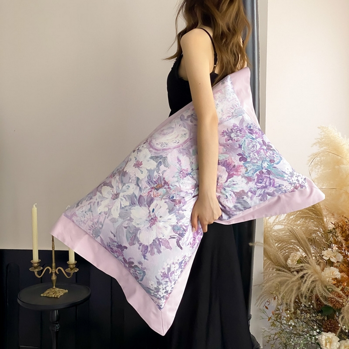 91家纺网 家纺一手货源 找家纺 云栖家居 2025全棉纯棉长绒棉纯棉A类50支数码印花系列四件套-春园 春浔花鉴-紫