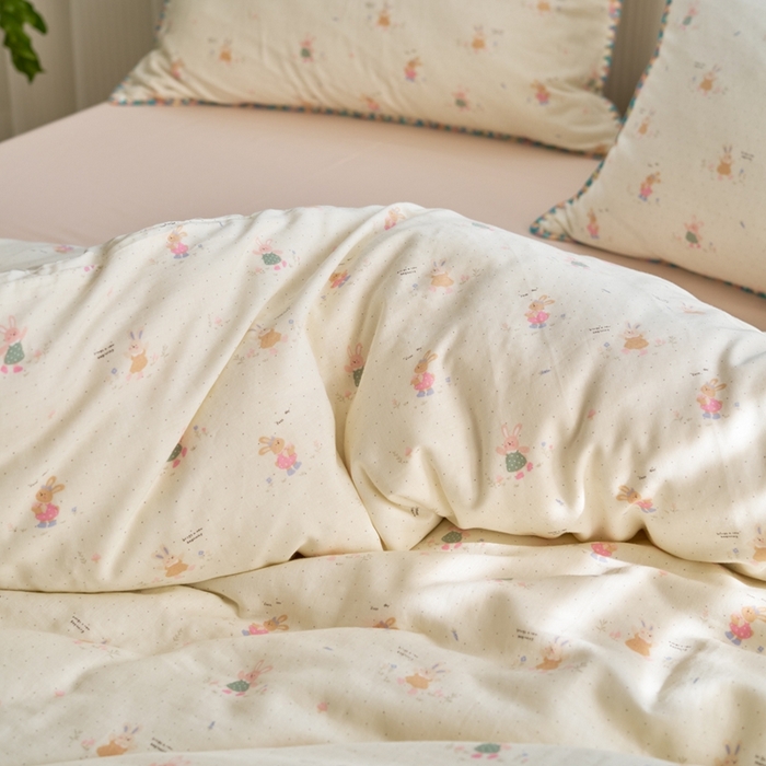 91家纺网 家纺一手货源 找家纺 （总）洋铭区（原狠狠爱） 2025新款全棉纯棉双层纱彩边四件套