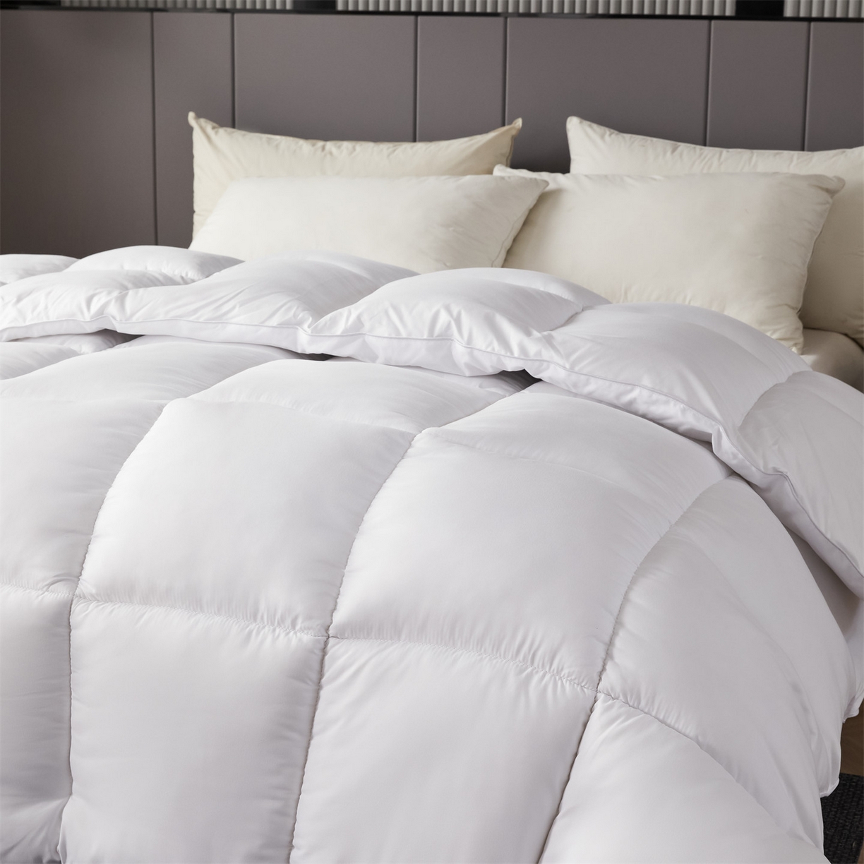 91家纺网 家纺一手货源 找家纺 2025新款羽丝被冬被子被芯大豆被春秋子母被夏被学生单人直播热款 白色