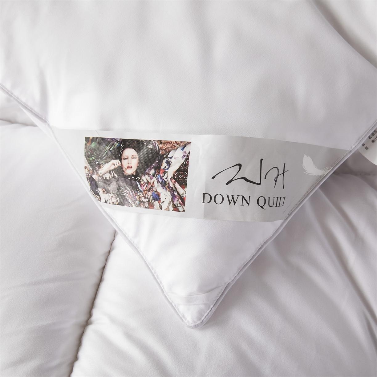 91家纺网 家纺一手货源 找家纺 2025新款羽丝被冬被子被芯大豆被春秋子母被夏被学生单人直播热款 白色