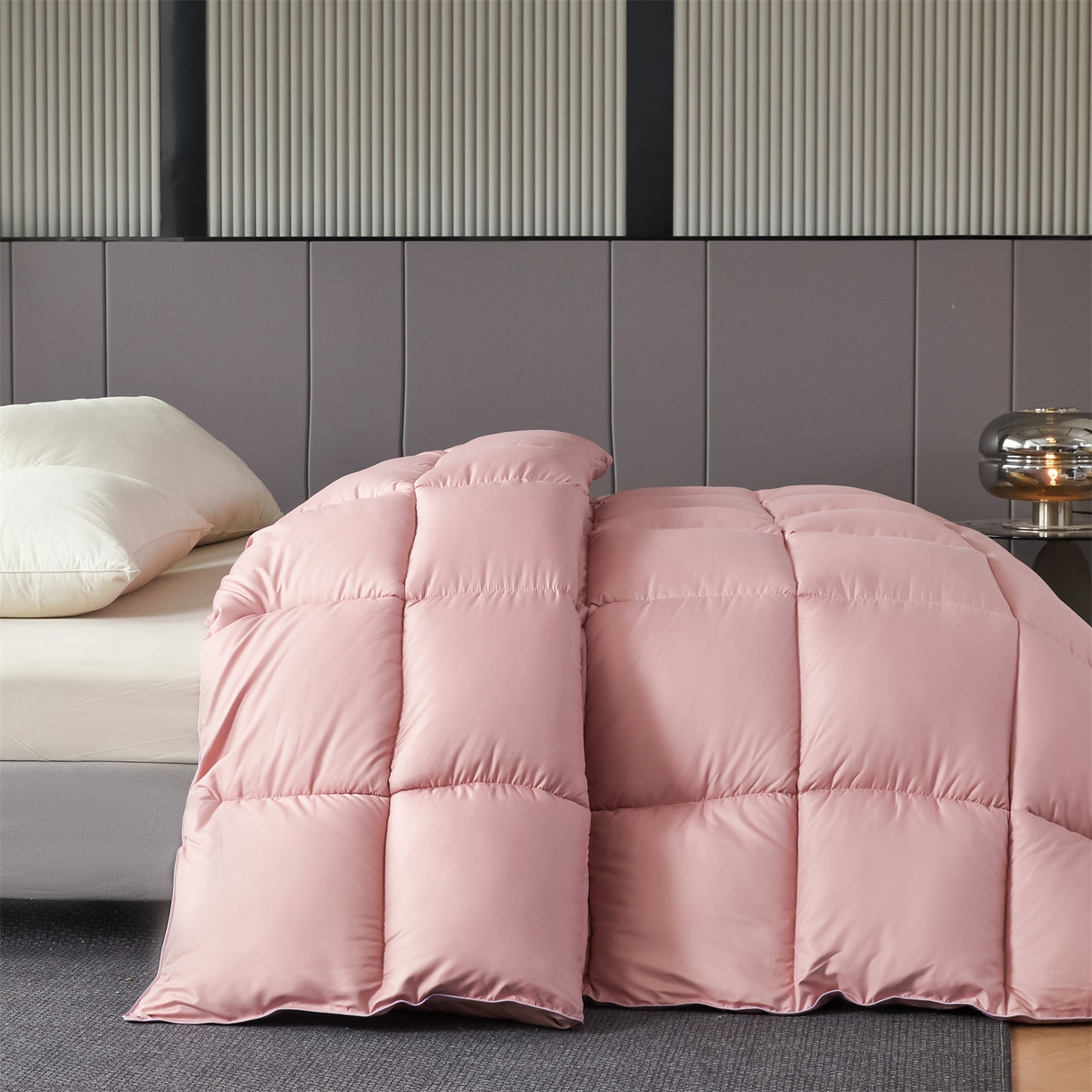 91家纺网 家纺一手货源 找家纺 2025新款羽丝被冬被子被芯大豆被春秋子母被夏被学生单人直播热款 豆沙